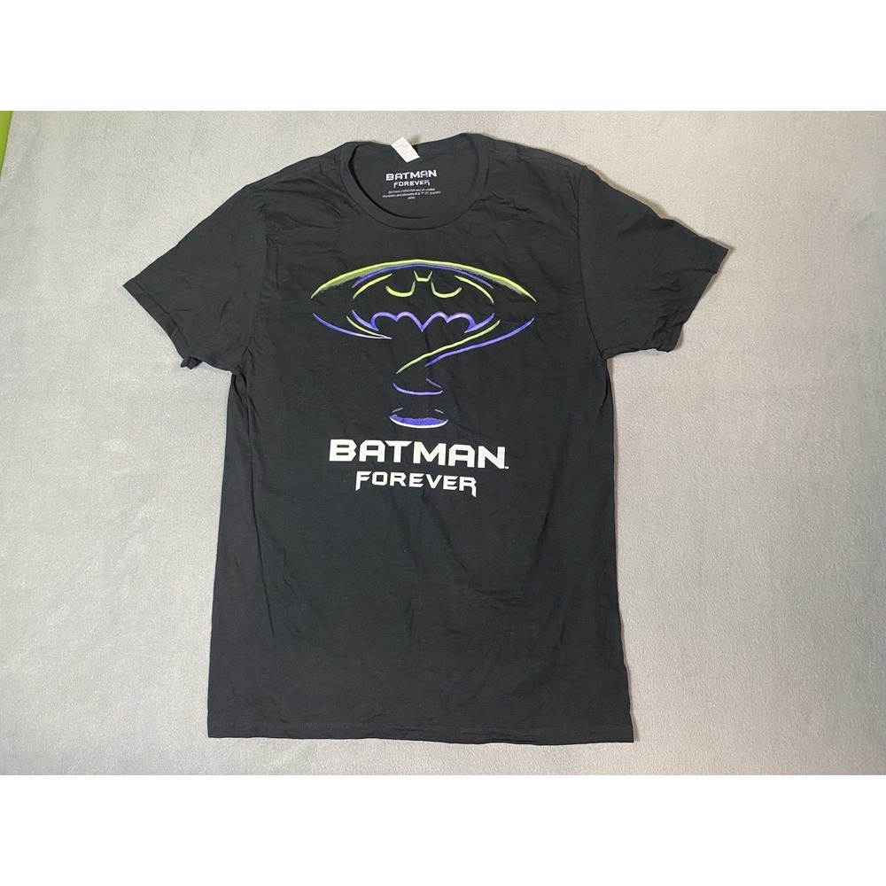 Batman Forever Movie Graphic Print Black T-Shirt Tee Unisex Small/ Medium